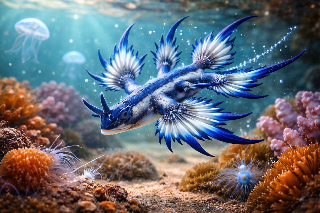 Blue Dragon Sea Slug: Cantik Seperti Naga Mini, Bisa Menyengat
