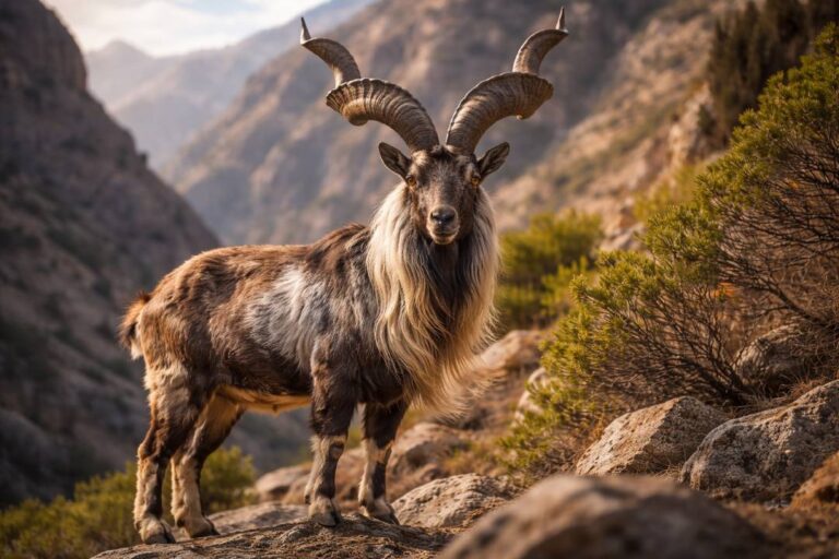 Markhor Kambing Liar Bertanduk Spiral dari Pegunungan Asia Tengah