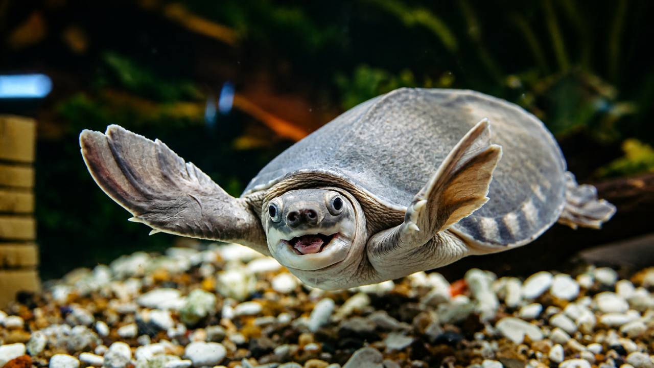 Pig-Nosed Turtle Kura-Kura Hidung Babi yang Imut Ini Ternyata Sangat Langka dan Dilindungi